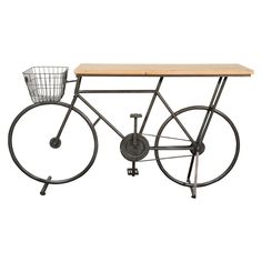 Bicycle Console Table Bicycle Table, Gray Console Table, Antique Bicycles, Industrial Console Tables, Bicycle Decor, Elegant Console Table, Vintage Bicycle, Sofa End Tables, Home Space