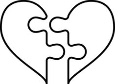 Puzzle Piece Template, Puzzle Piece Crafts, Partner Tattoos, Wood Jewelery, Free Puzzles, Heart Puzzle, Leaf Stencil, Monkey Art, Tattoo Stencil Outline