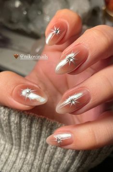 Starlight Nails, Soft Gel Nails, Short Gel Nails, Simple Gel Nails, Pretty Gel Nails, Cute Gel Nails, Kawaii Nails, Minimalist Nails, Dream Nails