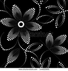 an abstract black and white background with circles