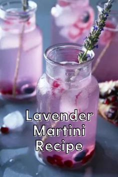 lavender martini recipe in a mason jar