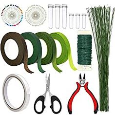 the supplies needed to make this craft include scissors, tape, thread, and twine