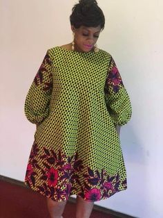 Ankara Designs, Ankara Gowns, Dress With Bell Sleeves, Mixed Prints