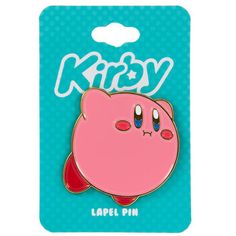 a pink cat pin with the word kitty on it's back and an image of a