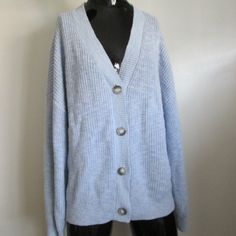 Loft Sky Blue Shaker Ribbed Cotton Knit Boxy Cardigan - Tonal Coordinated Buttons With Pattern Design On Sleeve - Ribbed Neck, Sleeve And Hem. Relaxed Oversize Silhouette Fit. Shoulder Seam To Seam 29 Inches Pit To Pit 28 Inches Length 25 Inches (All Measurements Are Approximate) Casual Blue Ribbed Cardigan, Blue Ribbed Knit Outerwear, Oversized Blue Cardigan With Pockets, Casual Blue Relaxed-fit Cardigan, Blue Cable Knit V-neck Cardigan, Boxy Cardigan, Vintage Blue Button-up Cardigan, Red Knit Cardigan, Blue Cotton Button-up Cardigan