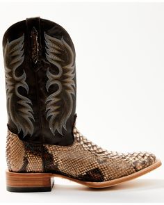 Cody James Men's Exotic Python Western Boots - Broad Square Toe, Dark Brown Python Snake, Modern Western, Handmade Boot, Mens Cowboy, Mens Cowboy Boots, Kids Styles, Pig Skin, Leather Pulls, Boot Shop