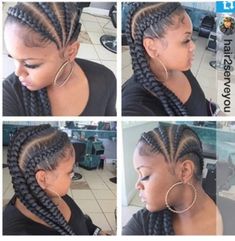 Beautiful Cornrows, Jumbo Cornrows, Big Cornrows, Cornrow Styles, Pelo Afro