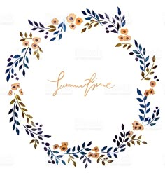 a floral frame with the word sunshine written in it