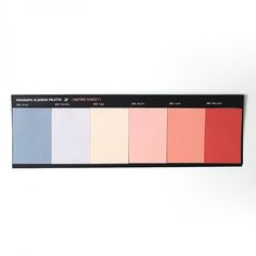 the color swatches are all different colors and have been used to create an eye shadow palette