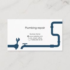 a business card for plumbing repair