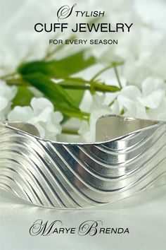 With its undulating waves this fine silver cuff speaks volumes about itself and about the person wearing it. Be Stylish, Unique and Classic. Cuff Jewelry, Classic Jewelry, Silver Cuff, Fine Silver, Artisan Jewelry, Modern Classic, Cuff Bracelet, Jewelry Pieces