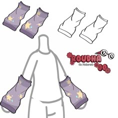 the paper doll is wearing purple pants and socks