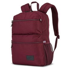 Bring all your essentials wherever you need with this High Sierra Everclass Backpack. How do you accessorize? Check out our ACCESSORIES GUIDE for essential tips to elevate your style with must-have accessories.FEATURES 360° reflectivity: Be bold. Be bright. Fits most laptops up to 15.6” Sizeable exterior catchall pockets for quick access Padded back panel and shoulder straps Patch with debossed logo for elevated look 6 total compartments - 2 main compartments, 2 catchall pockets, 2 water bottle Be Bold, Pocket Detail, Cleaning Wipes, Water Bottle, Bring It On, Backpacks, Exterior, Red