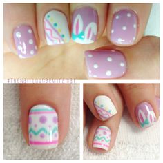 Easter nail art Easter Nail Art Designs, Easter Nail, Different Nail Designs, Seasonal Nails