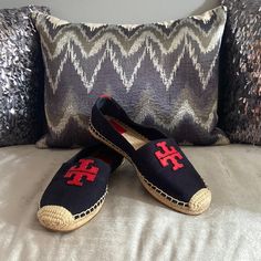 Tory Burch Color: Navy And Red Style: Weston Espadrille Size: 7.5 Red Style, Espadrille Shoes, Tory Burch Shoes, Red Fashion, Tory Burch, Espadrilles, Color Blue, Size 7, Women Shoes