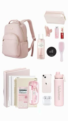 Back To School Stuff Highschool, Stationary Supplies List High School, Cute School Supplies For Middle School, School Bag Must Haves, Cute Backpacks For Highschool, School Wishlist