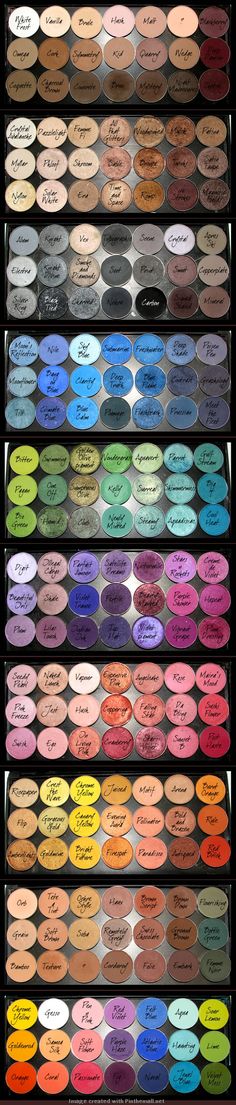 MAC shadows.....want ALL of that! Mekap Mata, Beauty Make-up, Kesha, Olivia Palermo