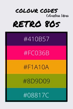 the color code for retro 80's