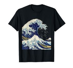 PRICES MAY VARY. Japanese wave historic art for art lover The Great Wave off Kanagawa Lightweight, Classic fit, Double-needle sleeve and bottom hem Japanese Waves, The Great Wave, Great Wave Off Kanagawa, Japanese Tattoo Art, T Shirt Image, Japanese Painting, Blue Cats, Japanese Tattoo, Art Shirts