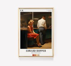 an advertisement for edward hopper's new film, the man in the red dress