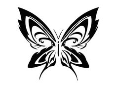 a black and white butterfly tattoo design on a pink backgrounnd background,