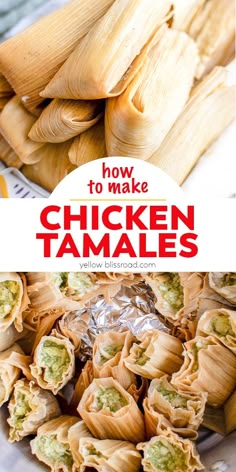 how to make chicken tamales with text overlay