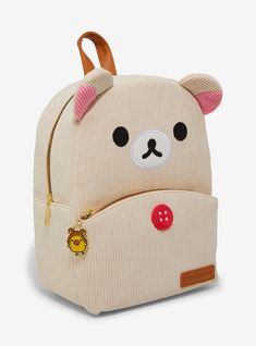 Rilakkuma Korilakkuma Corduroy Mini Backpack Bear Headband, Rilakkuma Korilakkuma, Right Arrow Icon, Location Icon, Zipper Charms, Cute Backpacks, Rilakkuma, Mini Backpack, Hot Topic