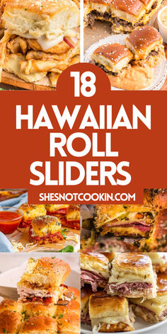 Hawaiian roll slider recipes photo collage with text overlay. Slider Hawaiian Rolls, Football Food Sliders, Hawaiian Slider Recipes, Dinner Recipes With Hawaiian Rolls, Football Sliders Hawaiian Rolls, Dinner Ideas With Hawaiian Rolls, Dinners With Hawaiian Rolls, One Pan Sliders, Easy Dinner Sliders Hawaiian Rolls