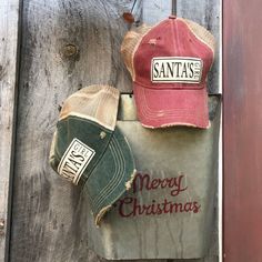 Details Vintage Distressed Trucker Cap "Santa's Girl"Color: Dark Red Distressed Material: Cotton/Polyester blend, Mesh backSize: One size fits most, with an adjustable snapback strap. Unisex cap! Casual Christmas Cap, Casual Christmas Hat, One Size Fits Most, Casual Christmas Hat One Size Fits Most, Casual Christmas Hat, Trucker Cap, Dark Red, Mesh, Red, Color