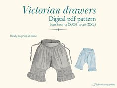 the pattern for victorian draws is shown in blue and white