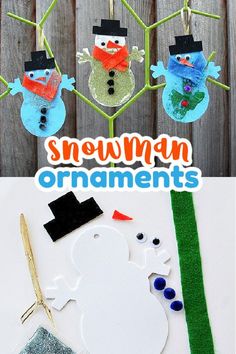 snowman ornament craft for kids to make