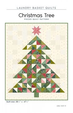 the christmas tree quilt pattern is shown