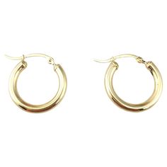 14K Yellow Gold Hoops  Crafted from genuine 14K yellow gold, these thin hoops feature a classic and versatile design that is perfect for everyday wear. Hallmark: 4GI 14K Weight: 1.4 g/ 0.9 dwt. Thickness: 3 mm Diameter: 20.2 mm Very good condition, professionally polished. Will come packaged in a gift box or pouch (when possible) and will be shipped U.S. Priority Mail Insured. AD062324/17KCS Modern Hoop Earrings, Modern Earrings, Gold Hoops, Jewelry Earrings Hoops, Gold Hoop, Gold Hoop Earrings, Modern Jewelry, Priority Mail, Everyday Wear