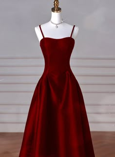 A Line Dress Party, Prom Dress Inspo Red, Wine Red Dress Long, Red Prom Dresses Long Elegant, A Line Dress Prom, Wine Red Dresses, Red Long Prom Dress, Red Prom Dress Long, Multi Way Dress