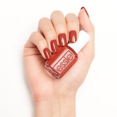 rocky rose - burnt orange nail polish - essie Orange Rust Nails, Burnt Orange Nail Polish, Rust Nails, Brown Nail, Orange Nail Polish, Orange Nail, Nude Nail Polish, Vegan Nail Polish, Essie Nail Polish