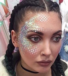 By Go Get Glitter Mardi Gras Face Glitter, Dance Makeup Competition Glitter, Glitter On Face Ideas, Festival Glitter Looks, Face Glitter Ideas Festival, Adult Face Painting