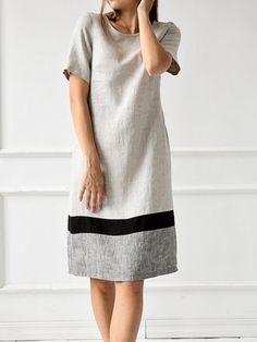 Linen Clothing, Soft Dress, Dress Linen, Summer Linen, Vestido Casual, Dress Silhouette, Dress Plus Size, Types Of Dresses, Linen Dresses