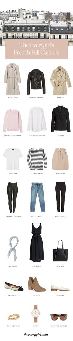 How to Create a French Fall Capsule Wardrobe | The Everygirl Blair Waldorf Capsule Wardrobe, French Autumn Capsule Wardrobe, Classic Capsule Wardrobe French Style, French Capsule Wardrobe Fall 2023, French Capsule Wardrobe Fall 2022, Fall Capsule Wardrobe 2022 Minimalist, French Capsule Wardrobe, Robe Diy, Minimalist Moda