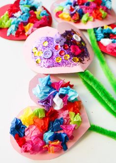 valentine's day crafts for kids with paper hearts