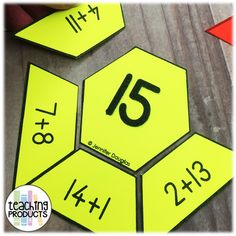 the numbers are arranged in hexagons to make it easier for students to practice addition skills