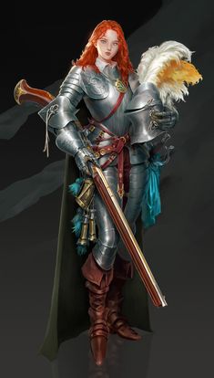 ArtStation - Arquebus, Hareum Lim Medieval Woman, Historical Armor, Roleplay Characters, Knight Art, Medieval Armor, Warhammer Fantasy