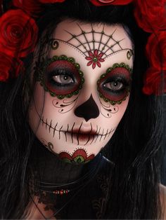 Easy Dia De Los Muertos Makeup Ideas, Eye Tear, Day Of The Dead Makeup, Makeup Zombie