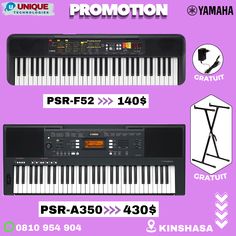 an electronic keyboard is shown with the words promotion below it and above it's image