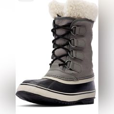 Sz 8 Gray Nwb-Box May Have Damage But Item Is Perfect Fabric Type: Nylon Origin: Made In Usa Or Imported Sole Material: Rubber Outer Material: Nylon About This Item; Sorel Boots For Women: Stay Stylish In Freezing Weather With Our Unique Women's Carnival Snow Boot; This Snow Boot For Women Is Fully Seam-Sealed For Warmth Waterproof Boots For Women: Confront Harsh Weather Confidently With A Nylon Upper, Seam-Sealed Waterproof Construction, And Microfleece Lining Snow Boots For Women: Stay Cozy Wh Womens Winter Boots Sorel, Winter Boots Sorel, Sorel Winter Carnival, Womens Winter Boots, Winter Carnival, Winter Comfort, Sorel Boots, Sorel Winter, Waterproof Winter Boots