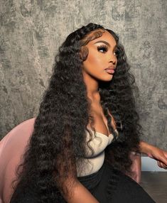 Water Wave Lace Front Wig, Wave Lace Front Wig, Deep Wave Hairstyles, Curly Human Hair Wig, Frontal Wig, Human Hair Wig