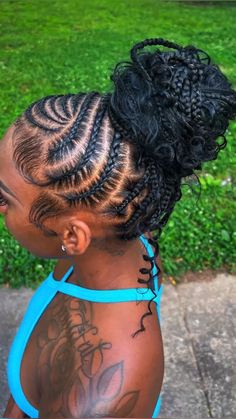 Fulani Braids High Ponytail, Lemonade Bob Braids, Individual Hairstyles Braids, Lemon Fulani Braids, Updo Braided Hairstyles For Black Women, Twists Hairstyles, Hairstyles Trending, Braided Hairstyles For Black Women Cornrows