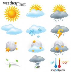 weather icons are shown in this image