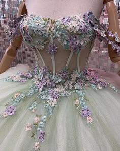 Rapunzel Gown, Forest Quinceanera Theme, Ballroom Gowns Dance, Debut Theme, Enchanted Dress, Sweet 15 Party Ideas