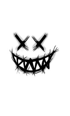 a black and white photo of an evil face with spikes on it's teeth