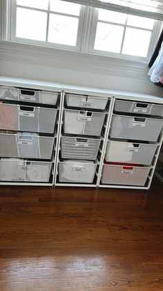 the drawers are organized and ready to be put into the closet for storage or organization